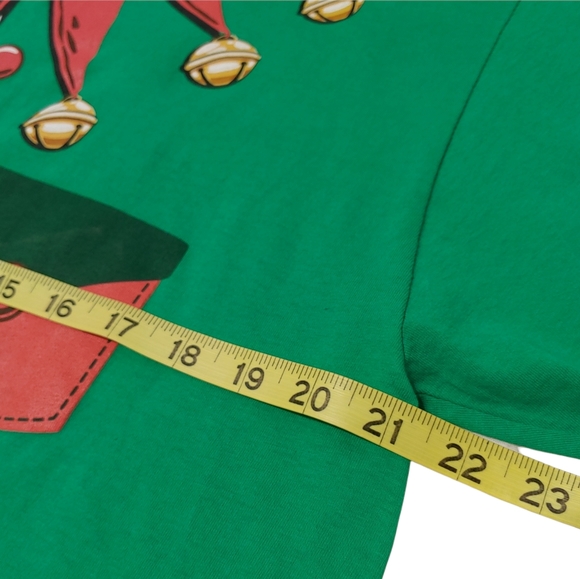 Christmas December 25th Men's ugly fun elf green t-shirt size large - Picture 8 of 9